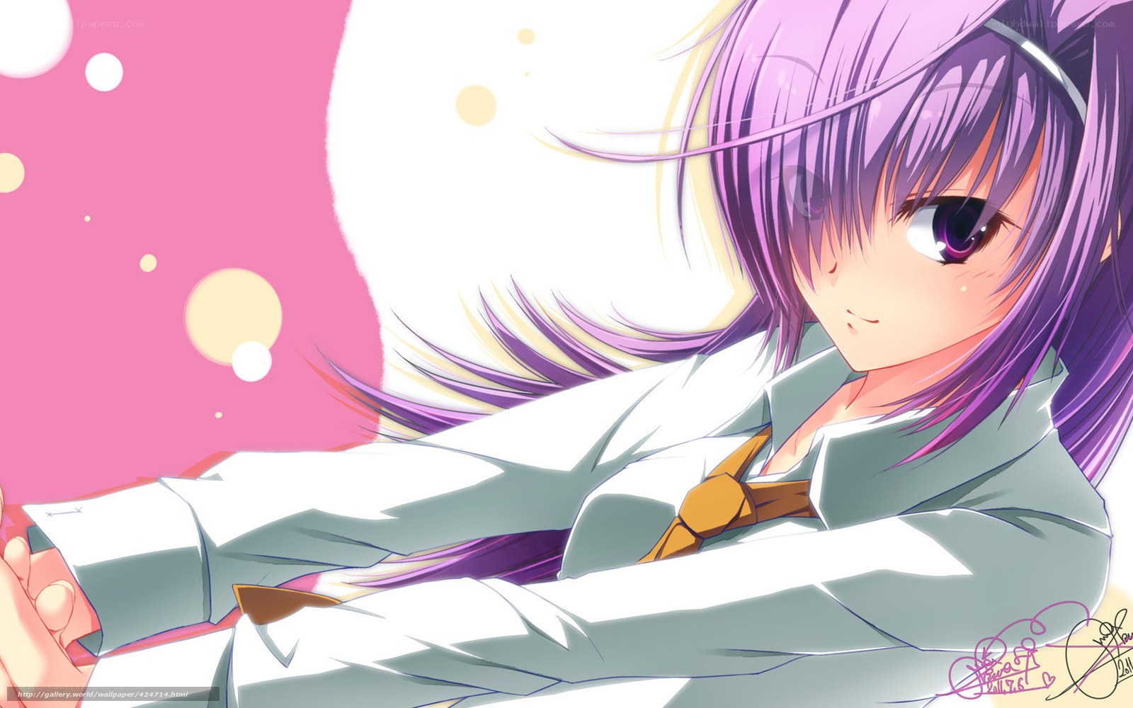 purple-haired anime girl
