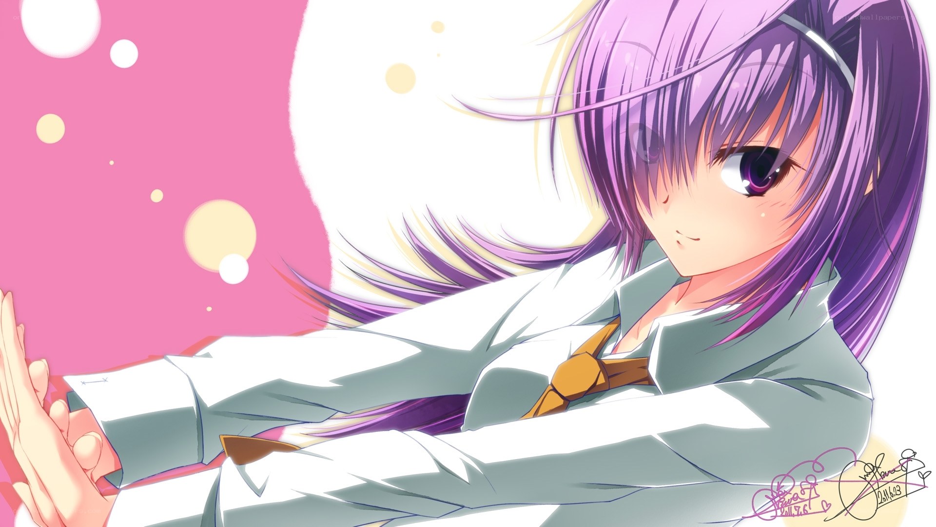 purple-haired anime girl
