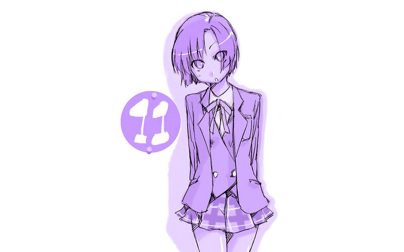 purple-haired anime girl