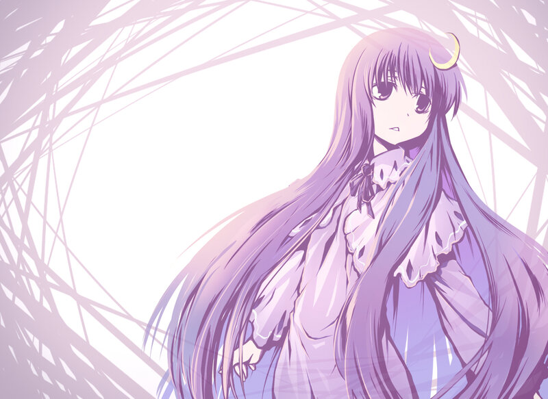 purple-haired anime girl