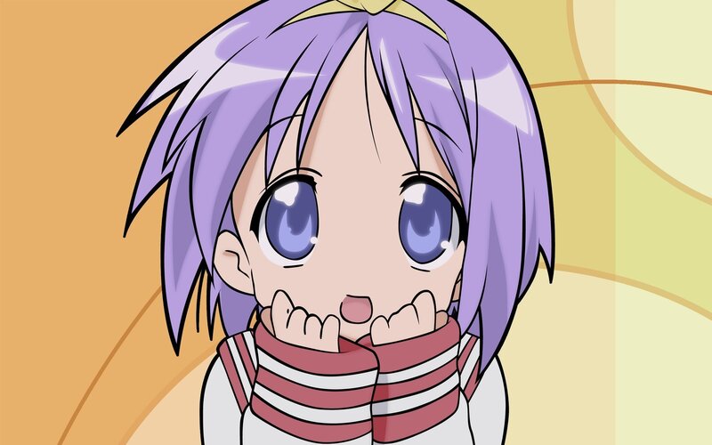 purple-haired anime girl