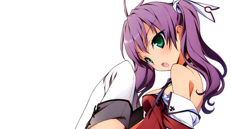 purple-haired anime girl