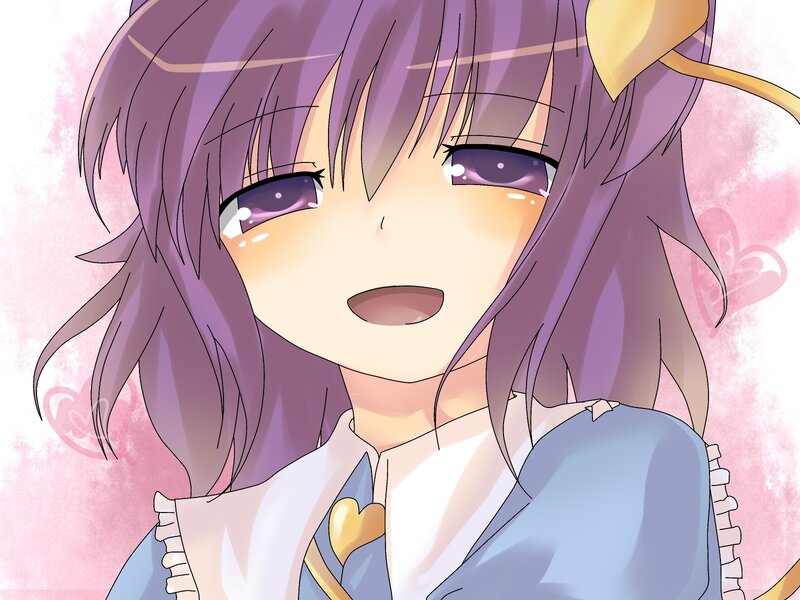 purple-haired anime girl