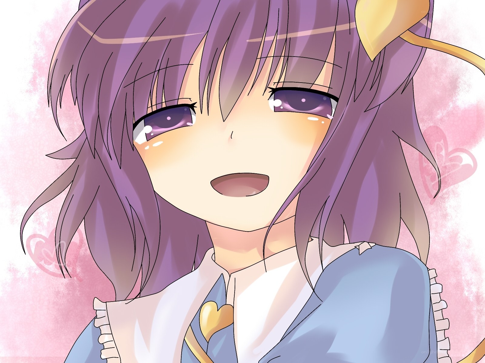 purple-haired anime girl