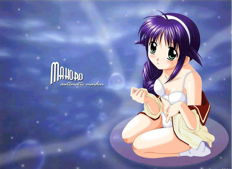 Purple-haired Anime Girl — Blue, Dreamy
