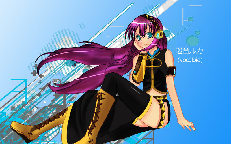 Purple-haired Anime Girl — Blue, Dynamic