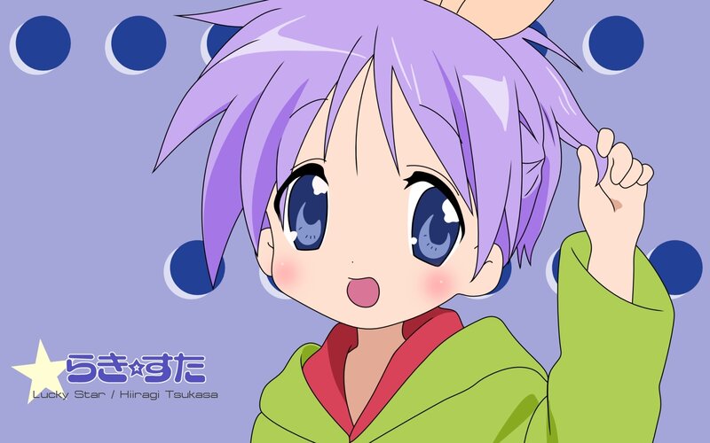 Purple-haired anime girl character