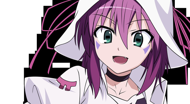 purple-haired anime girl character