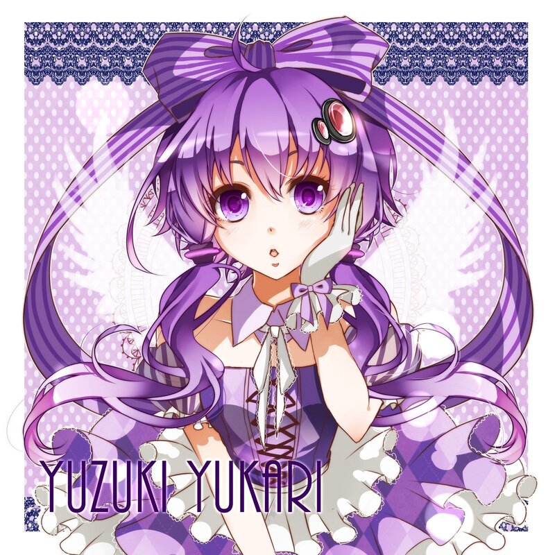 Purple-haired anime girl character