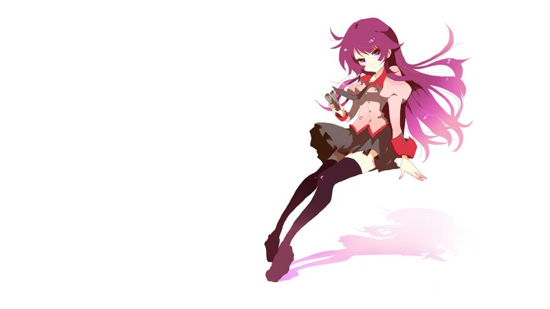 purple-haired anime girl character