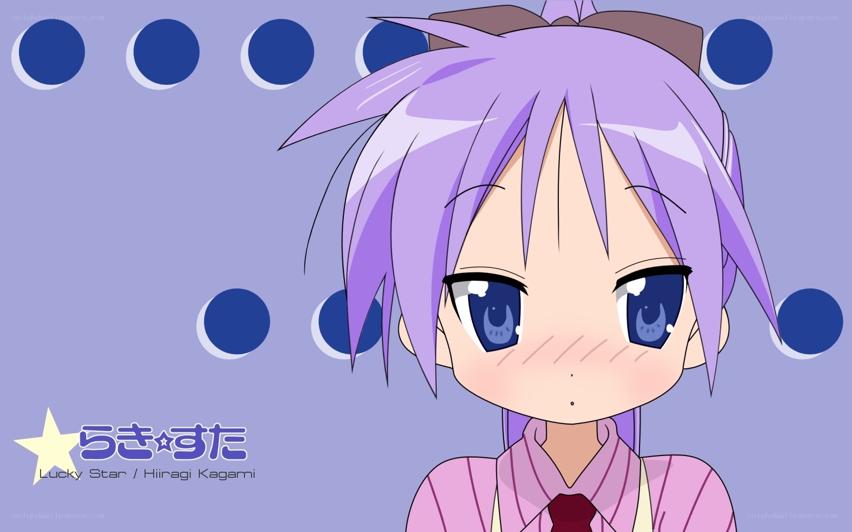 Purple-haired anime girl character