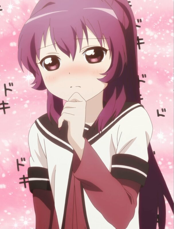 Purple-haired Anime Girl — Pink, Dreamy, School Uniform