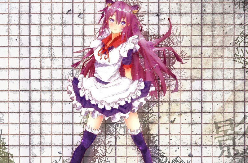 Purple-haired Anime Girl — Purple, Calm, Cat Ears