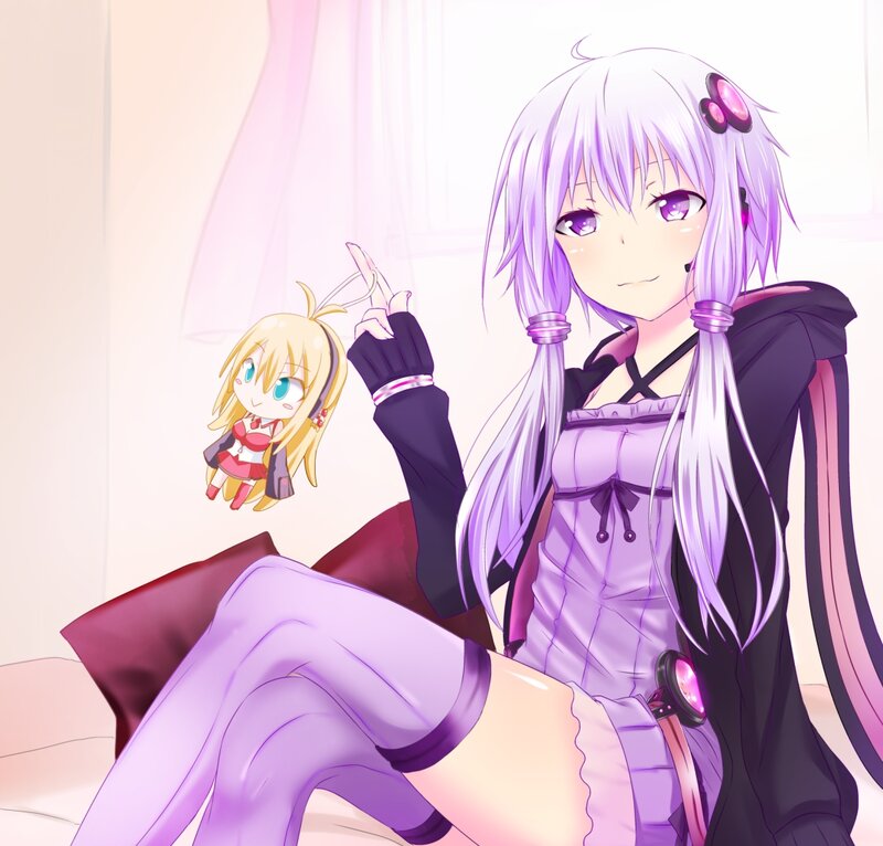 Purple-haired Anime Girl — Purple, Calm, Digital Art