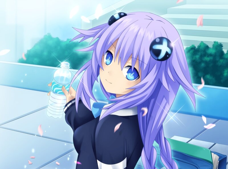 Purple-haired Anime Girl — Purple, Calm, Spring