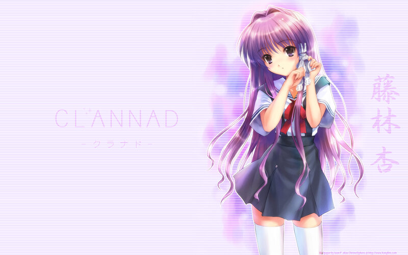 Purple-haired Anime Girl — Purple, Calm