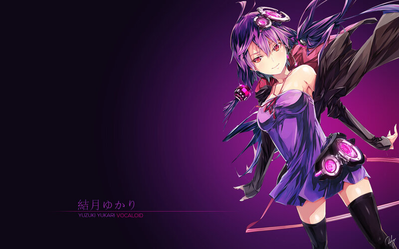 Purple-haired Anime Girl — Purple, Dramatic, Goggles