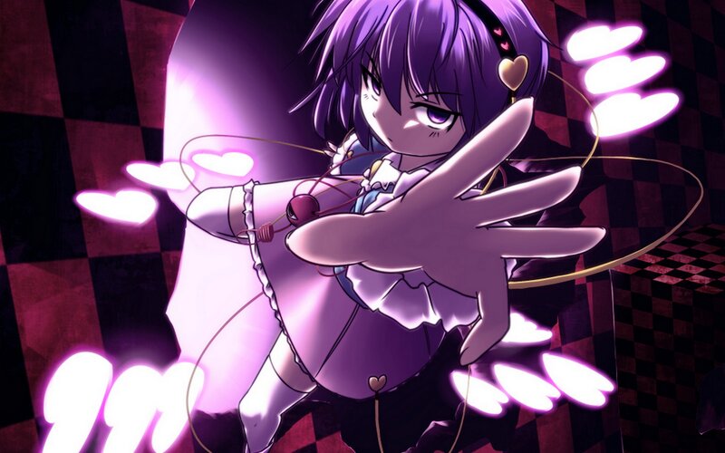 Purple-haired Anime Girl — Purple, Dramatic, Hearts