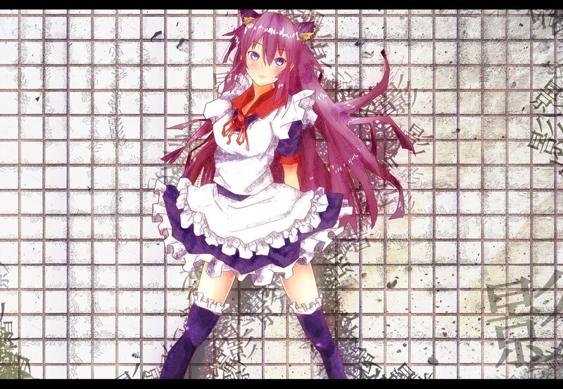 Purple-haired Anime Girl — Purple, Dramatic, Maid Outfit