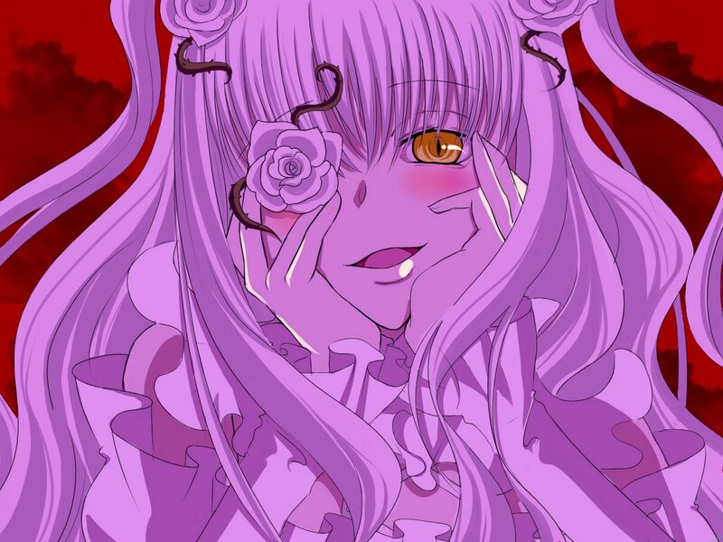 Purple-haired Anime Girl — Purple, Dramatic, Rose