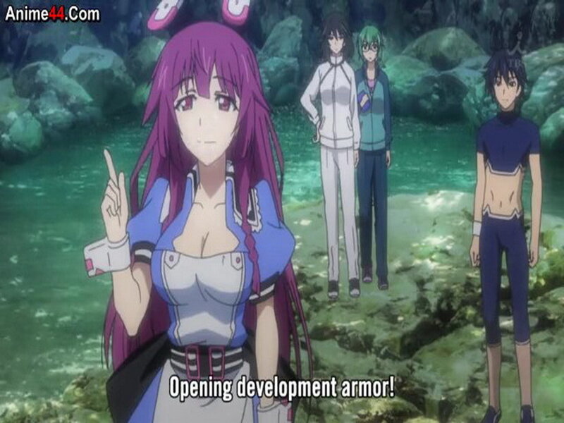 Purple-haired Anime Girl — Purple, Dramatic, Three Other Characters