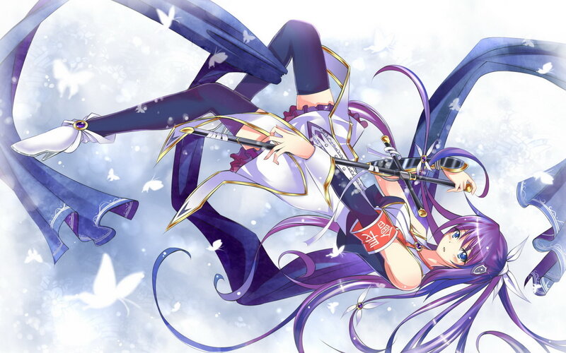 Purple-haired Anime Girl — Purple, Dynamic