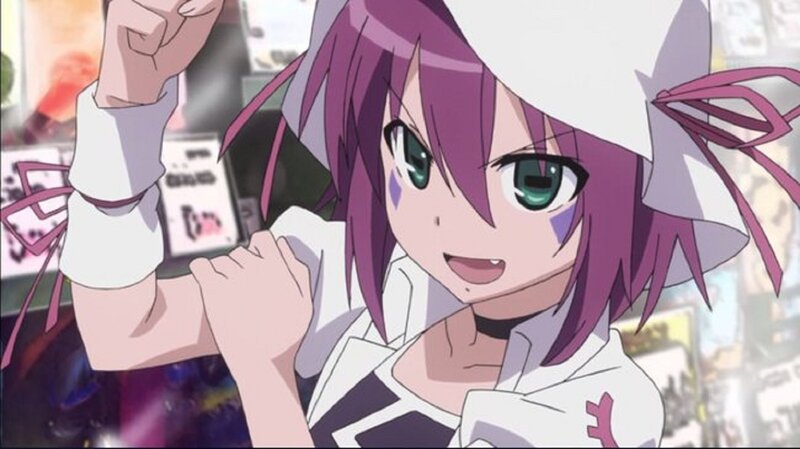 Purple-haired Anime Girl — Purple, Energetic