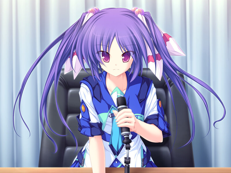 Purple-haired Anime Girl — Purple, Neutral, Microphone