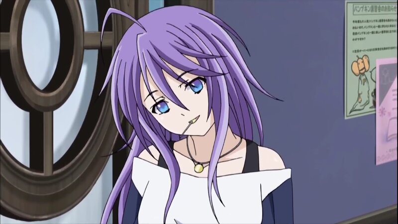 Purple-haired Anime Girl — Purple, Neutral, Necklace
