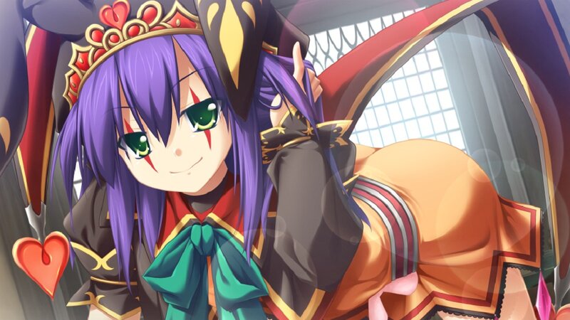 Purple-haired Anime Girl — Purple, Playful, Crown