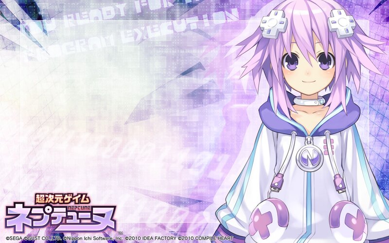 Purple-haired Anime Girl — Purple, Playful, Game Controller Headwear