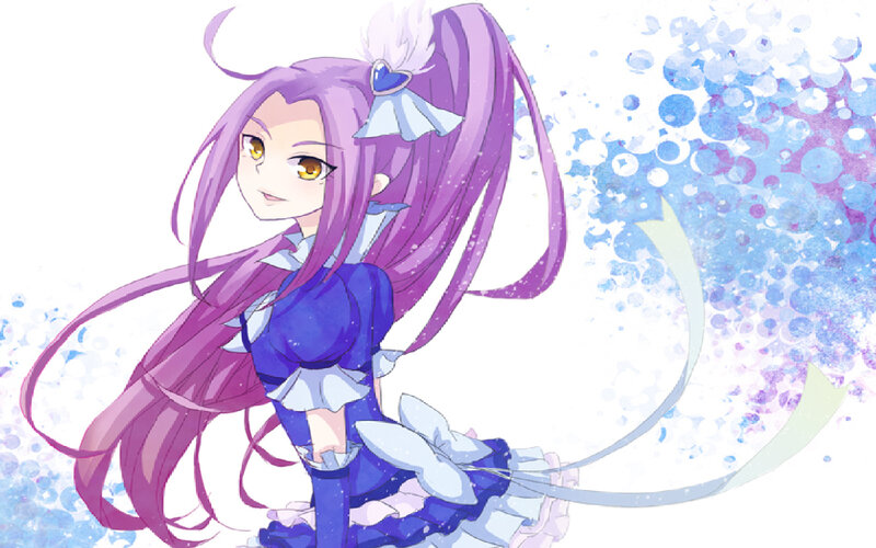 Purple-haired Anime Girl — Purple, Playful, Long Hair
