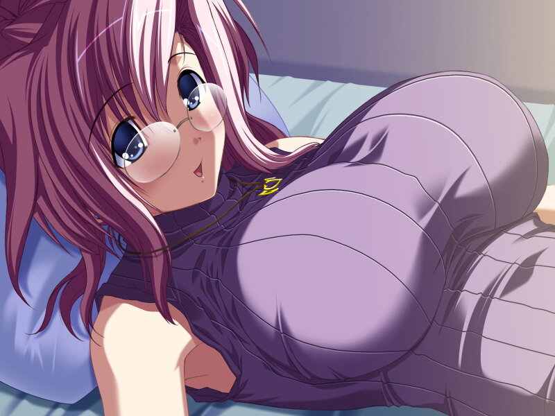 Purple-haired Anime Girl — Purple, Relaxed