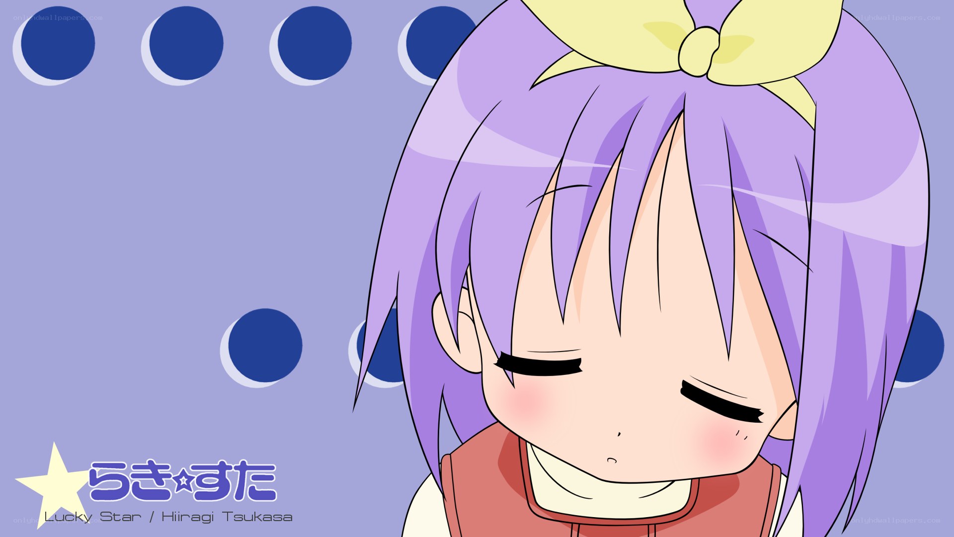 Purple-haired anime girl with bow