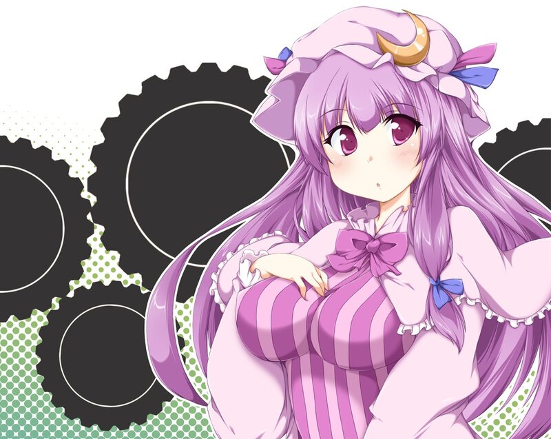 purple-haired anime girl with gears
