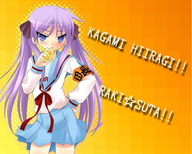 Purple-haired anime girl with snack