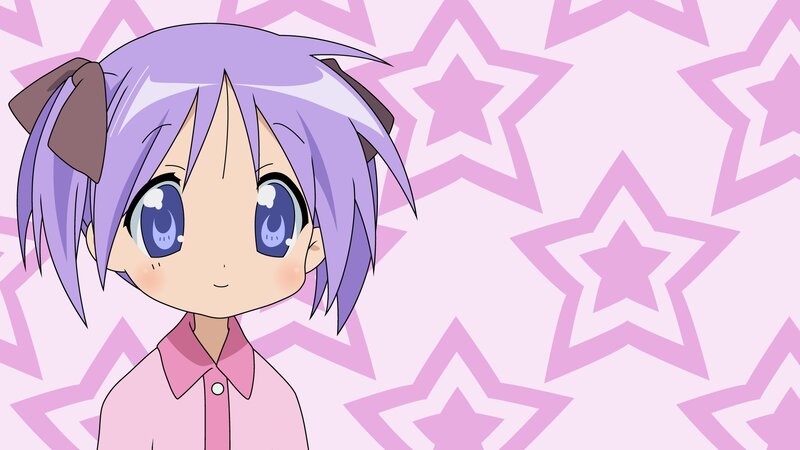 purple-haired anime girl with stars