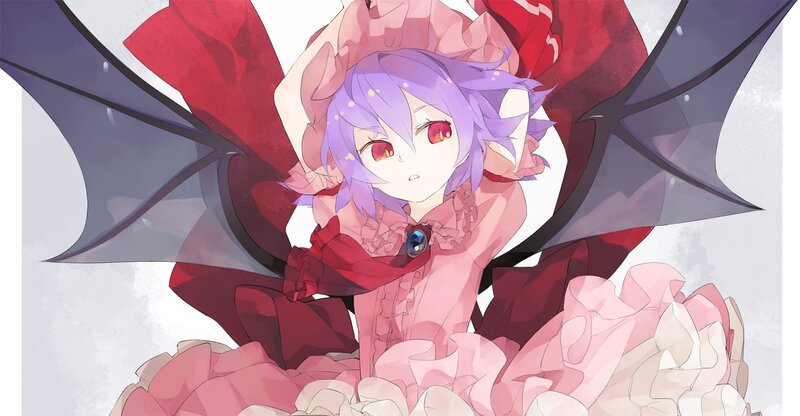 purple-haired anime girl with wings