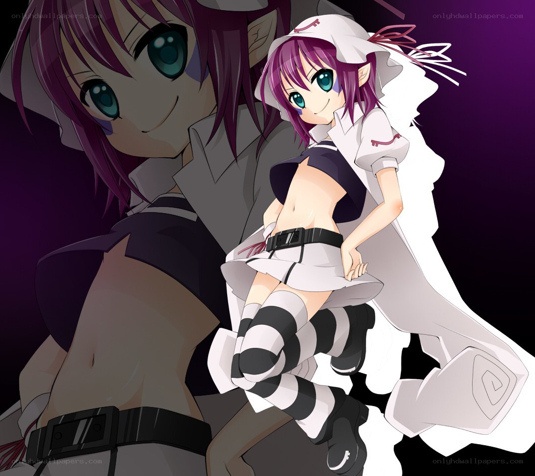purple-haired anime girls