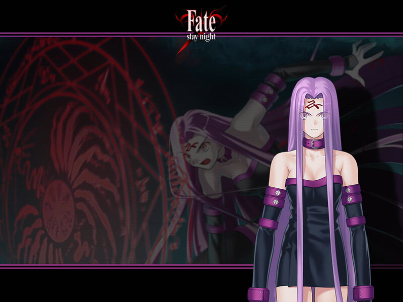 Purple-haired Anime Woman — Black