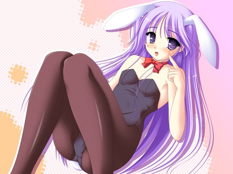 purple-haired bunny girl