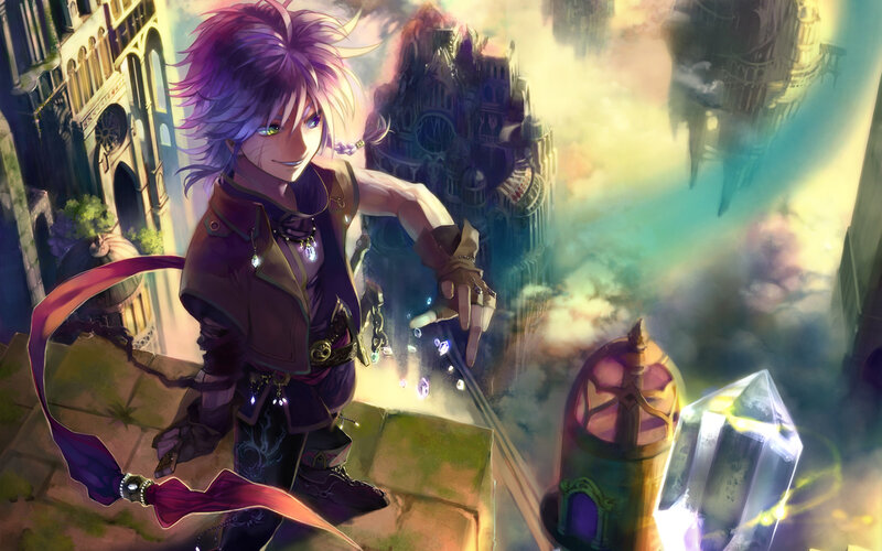 Purple-haired Character — Purple, Dramatic, Afternoon