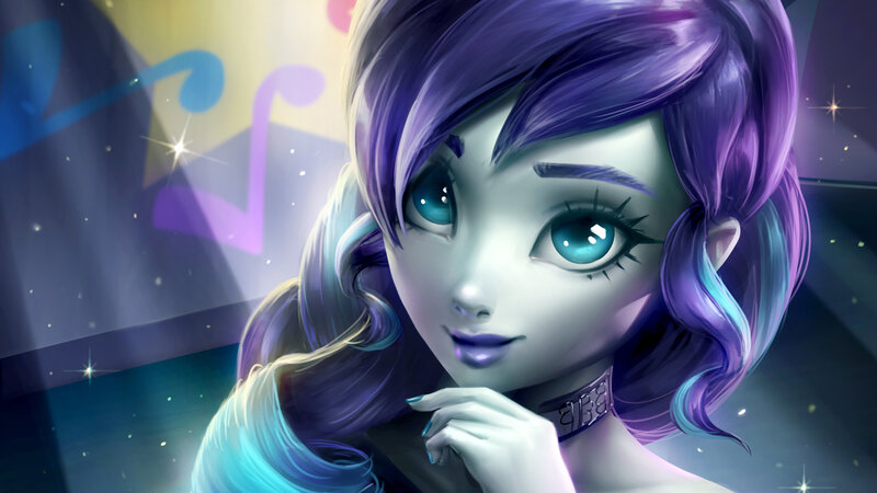Purple-haired Character — Purple, Dramatic, Night