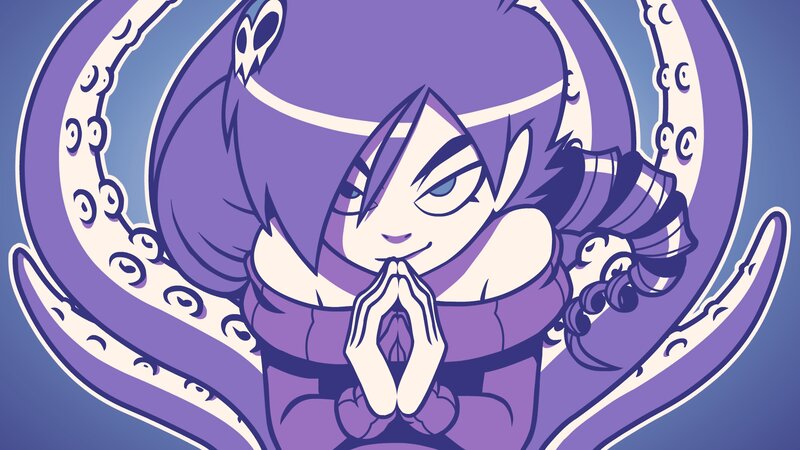Purple-haired Character — Purple, Playful