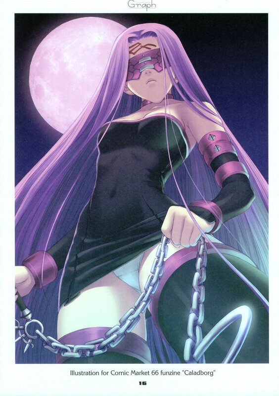 purple-haired character with chains