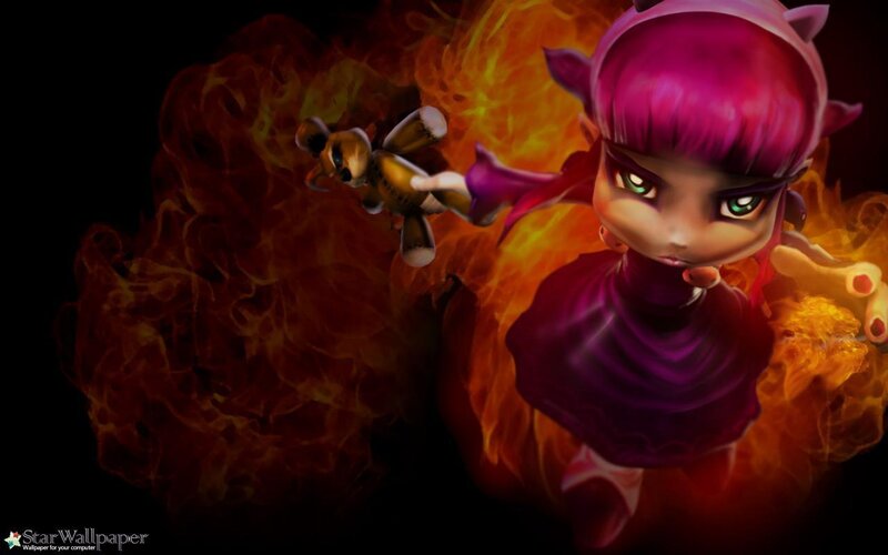 purple-haired character with teddy bear