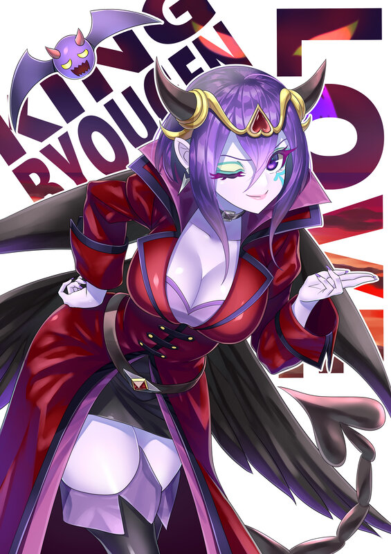 Purple-haired Demon Woman — Purple, Dramatic