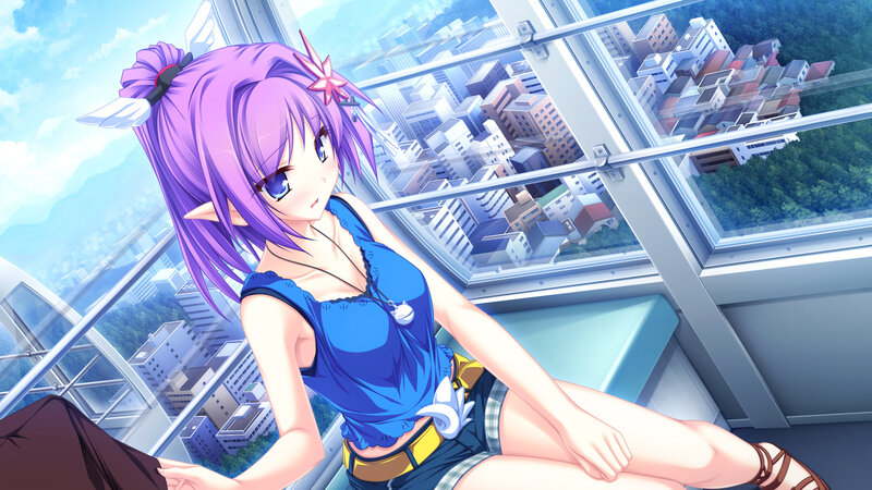 Purple-haired Elf Girl — Purple, Calm