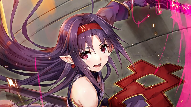 Purple-haired Elf Girl — Purple, Dramatic