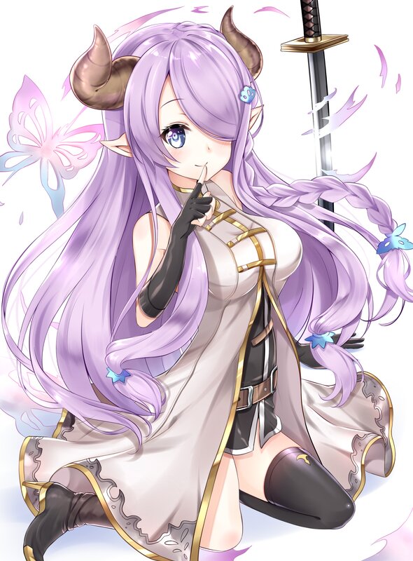 Purple-haired Elf Girl — Purple, Playful